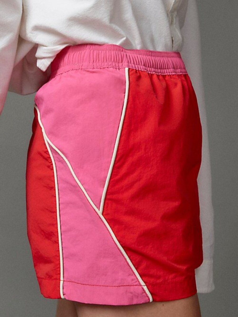 Urban Outfitters BDG Jess Red & Pink Nylon Track Shorts XS